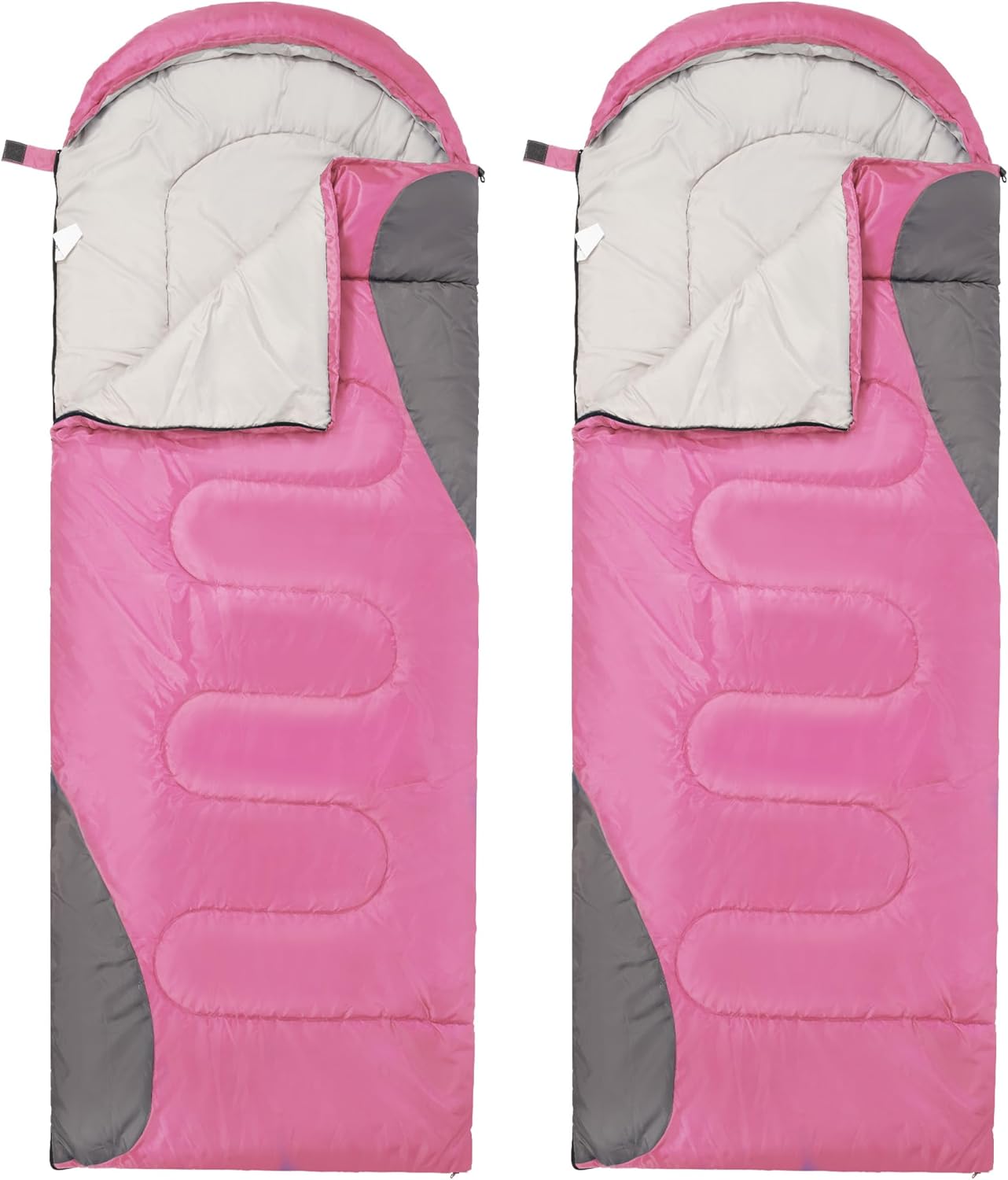 Elevon 2 Pcs Sleeping Bag for Adults Teens Kids Cold Warm Weather, Portable Waterproof & Lightweight, Compact with Compression Sack, for 3-4 Seasons Camping, Backpacking, Hiking, Travel