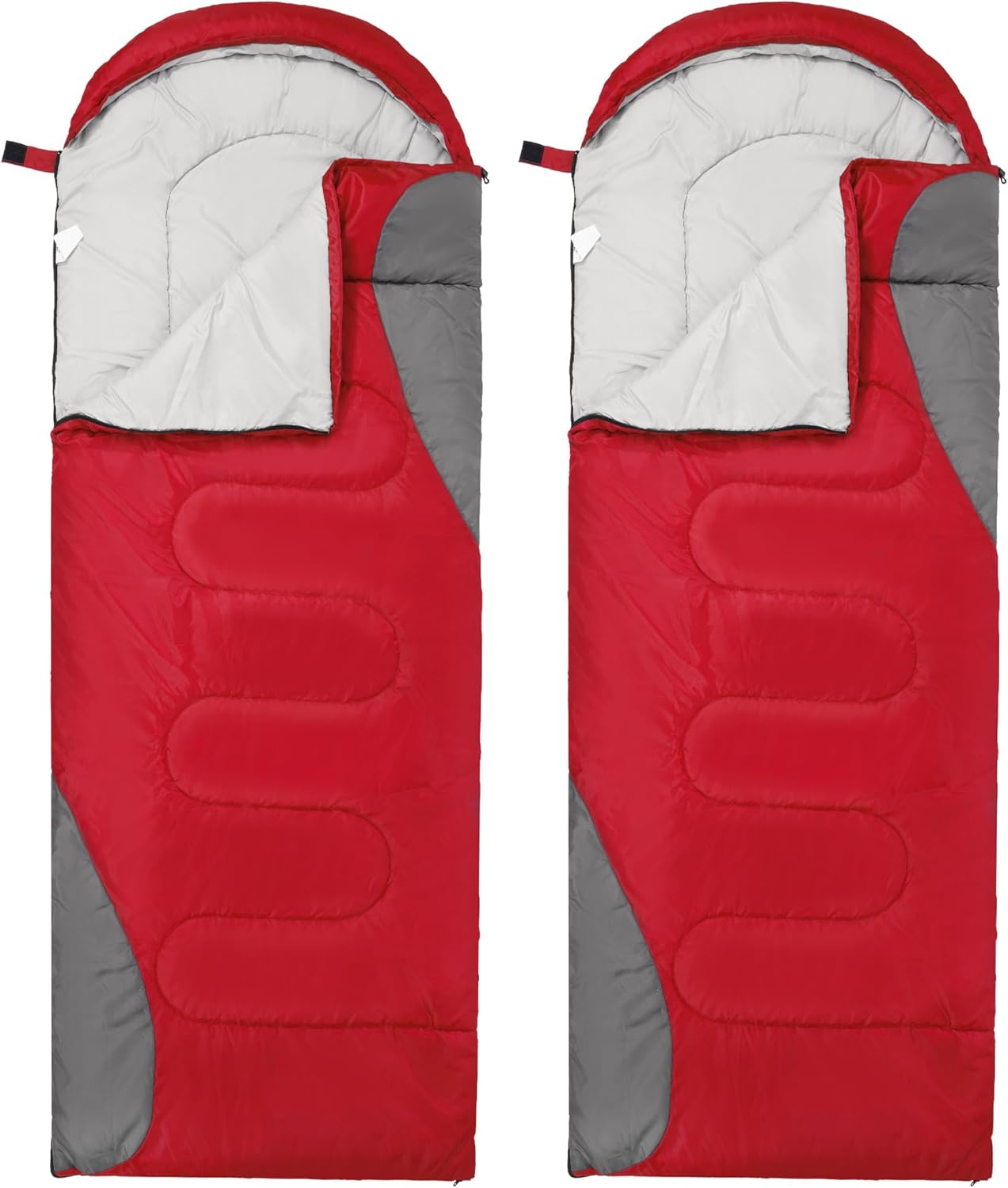 Elevon 2 Pcs Sleeping Bag for Adults Teens Kids Cold Warm Weather, Portable Waterproof & Lightweight, Compact with Compression Sack, for 3-4 Seasons Camping, Backpacking, Hiking, Travel