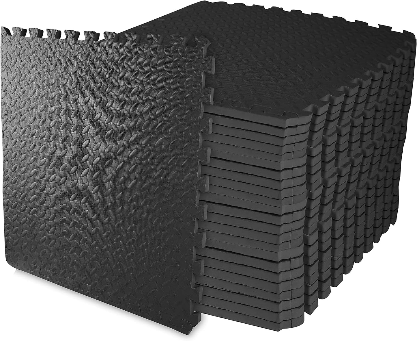 Signature Fitness Puzzle Exercise Mat with EVA Foam Interlocking Tiles for MMA, Exercise, Gymnastics and Home Gym Protective Flooring, Multiple Colors, Multiple Sizes