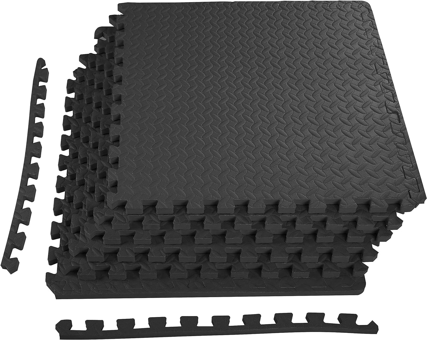 Signature Fitness Puzzle Exercise Mat with EVA Foam Interlocking Tiles for MMA, Exercise, Gymnastics and Home Gym Protective Flooring, Multiple Colors, Multiple Sizes