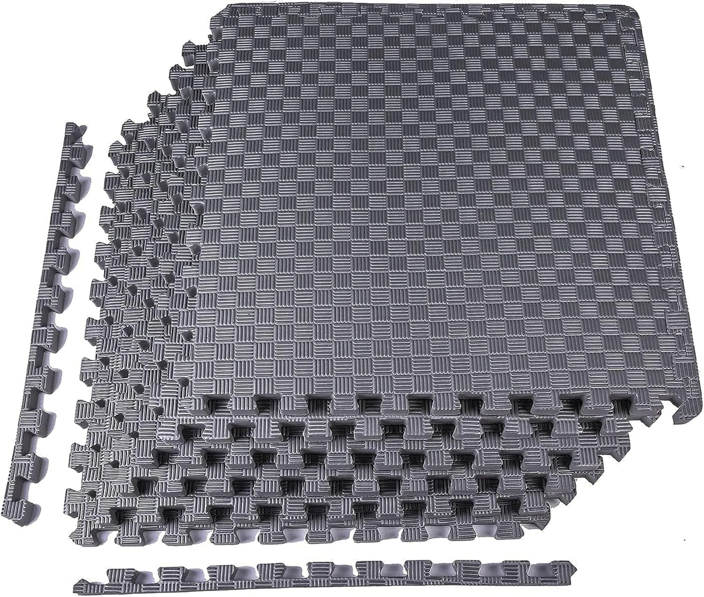 Signature Fitness Puzzle Exercise Mat with EVA Foam Interlocking Tiles for MMA, Exercise, Gymnastics and Home Gym Protective Flooring, Multiple Colors, Multiple Sizes