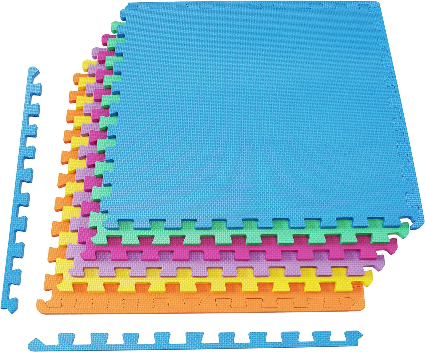 Signature Fitness Puzzle Exercise Mat with EVA Foam Interlocking Tiles for MMA, Exercise, Gymnastics and Home Gym Protective Flooring, Multiple Colors, Multiple Sizes