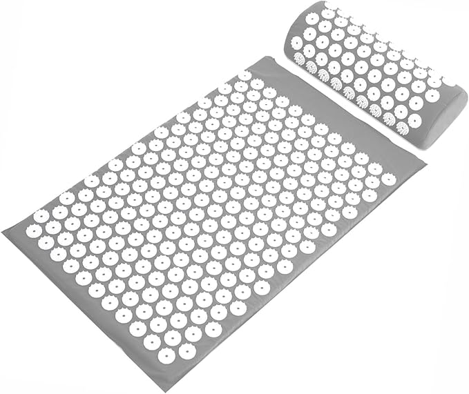 Elevon Acupressure Mat and Pillow Set for Back/Neck Pain, Acupuncture Mat Full Body to Relieve Muscle Fatigue, Massage Point Mats Acupuncture Eases Stress