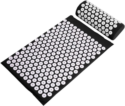 Elevon Acupressure Mat and Pillow Set for Back/Neck Pain, Acupuncture Mat Full Body to Relieve Muscle Fatigue, Massage Point Mats Acupuncture Eases Stress