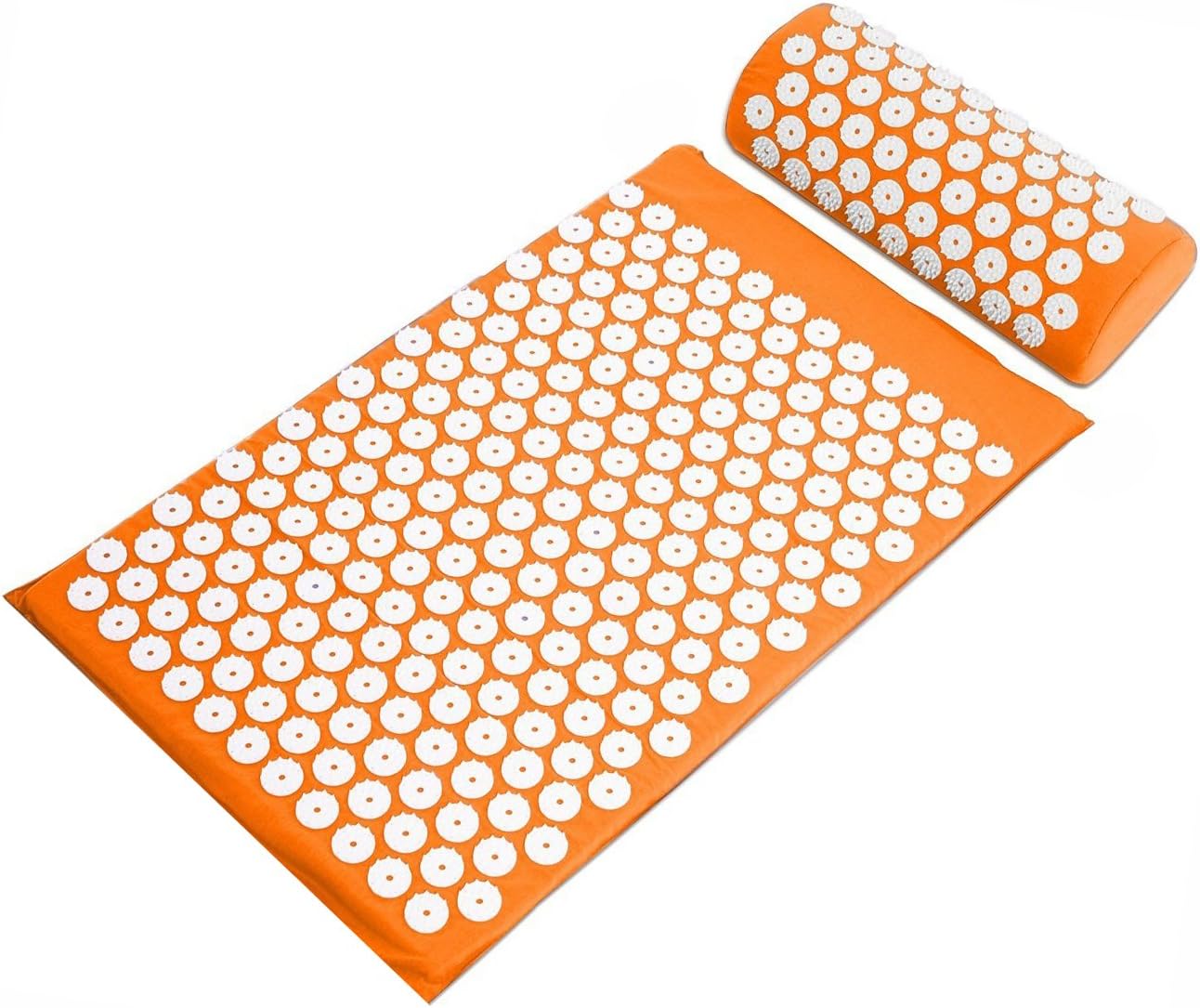 Signature Fitness Acupressure Mat and Pillow Set for Back/Neck Pain, Acupuncture Products to Relieve Muscle Fatigue, Improve Insomnia for Sedentary People, Acupuncture Eases Stress, Massage Mat