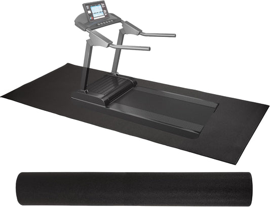 Elevon Treadmill Mat, 1/4" Thick Walking Pad with Shock Absorption Noise Reduction, Non-Slip High Density Home Gym Floor Mats for Treadmills, Elliptical, Exercise Bike, 48" x 96" Fitness Equipment Mat