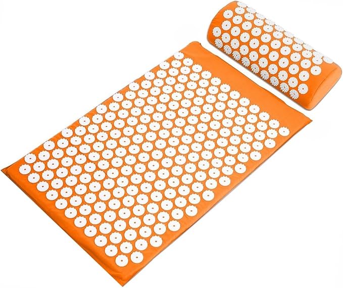 Elevon Acupressure Mat and Pillow Set for Back/Neck Pain, Acupuncture Mat Full Body to Relieve Muscle Fatigue, Massage Point Mats Acupuncture Eases Stress