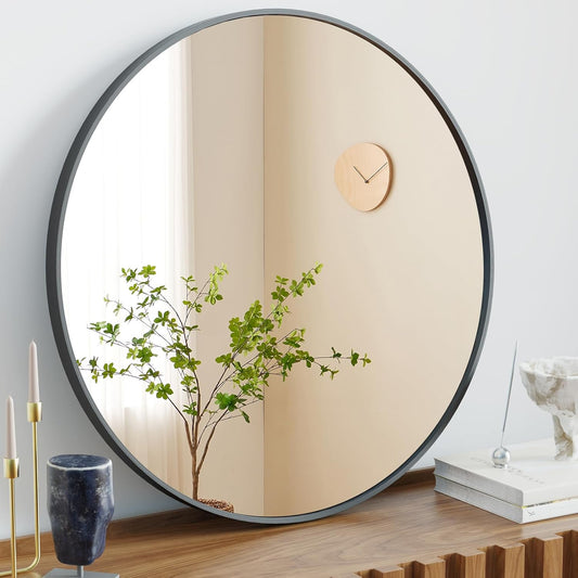 Elevon Gold Round Wall Mirror 20 Inch, Bathroom Mirrors for Over Sink, Circle Mirror for Bathroom, Entryway, Bedroom, Vanity