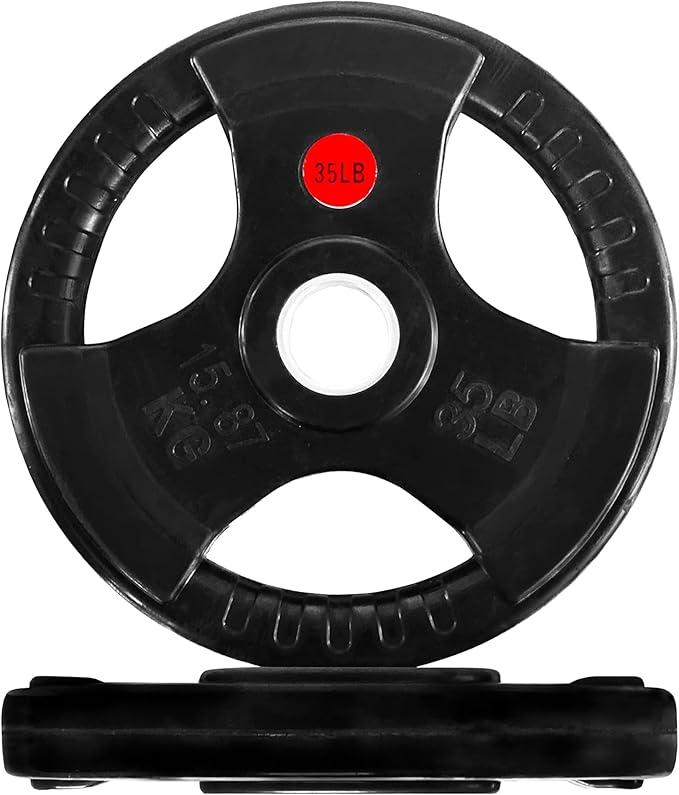 Fitvids Cast Iron 2-Inch Olympic Plate Weight Plate for Strength Training and Weightlifting