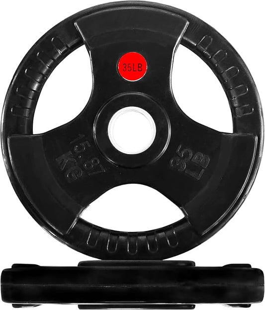 Fitvids Cast Iron 2-Inch Olympic Plate Weight Plate for Strength Training and Weightlifting