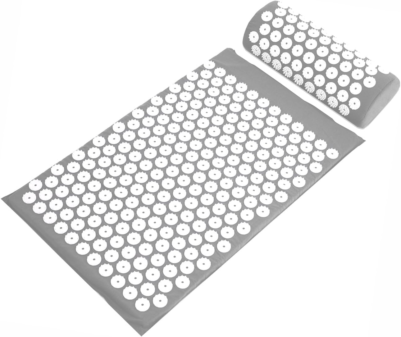 Signature Fitness Acupressure Mat and Pillow Set for Back/Neck Pain, Acupuncture Products to Relieve Muscle Fatigue, Improve Insomnia for Sedentary People, Acupuncture Eases Stress, Massage Mat