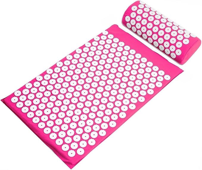 Elevon Acupressure Mat and Pillow Set for Back/Neck Pain, Acupuncture Mat Full Body to Relieve Muscle Fatigue, Massage Point Mats Acupuncture Eases Stress