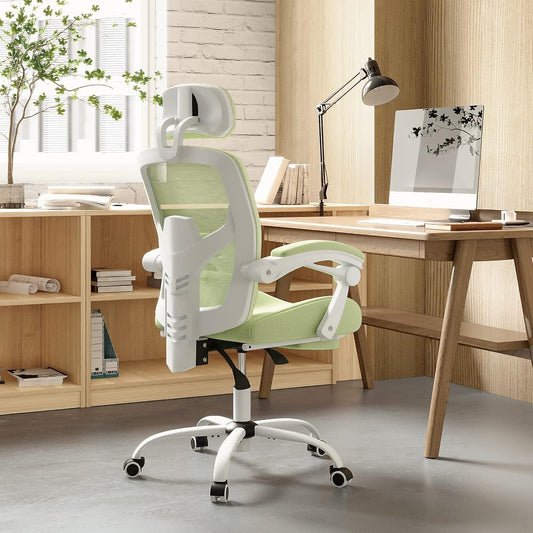 Elevon Office Computer Desk Chair, Gaming Chairs for Adults, High-Back Mesh Rolling Swivel Reclining Chairs with Wheels, Comfortable Lumbar Support, Comfy Arms for Home, Office, Gaming, Student