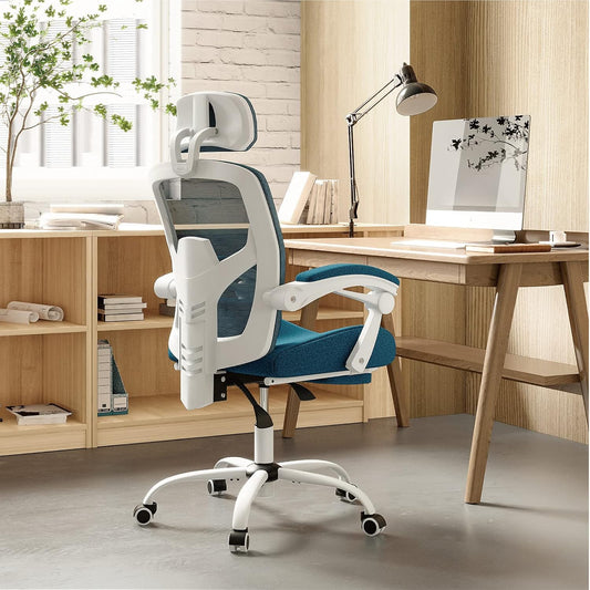 Elevon Office Computer Desk Chair, Gaming Chairs for Adults, High-Back Mesh Rolling Swivel Reclining Chairs with Wheels, Comfortable Lumbar Support, Comfy Arms for Home, Office, Gaming, Student
