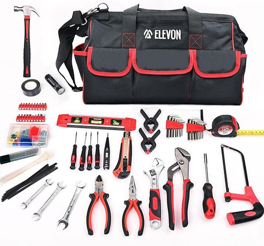 Elevon 219-Piece Tool Set, with Waterproof Storage Bag, Home Repairing Tool with Screwdriver Set, DIY Basic, Suitable for Bedrooms, Bathrooms, Garages and Offices
